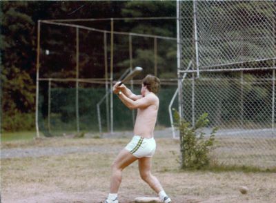 Rocky takes a swing
