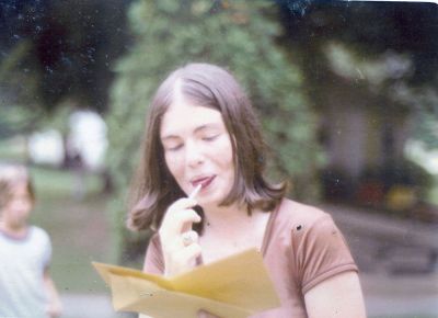 Sucking a lolly

