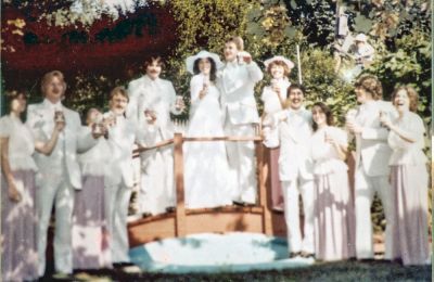 Wedding party with guy in tree 81
